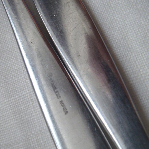 Oxford Hall LIBRA Serving Utensil Fork + Spoon Large Stainless Korea - Picture 10 of 12